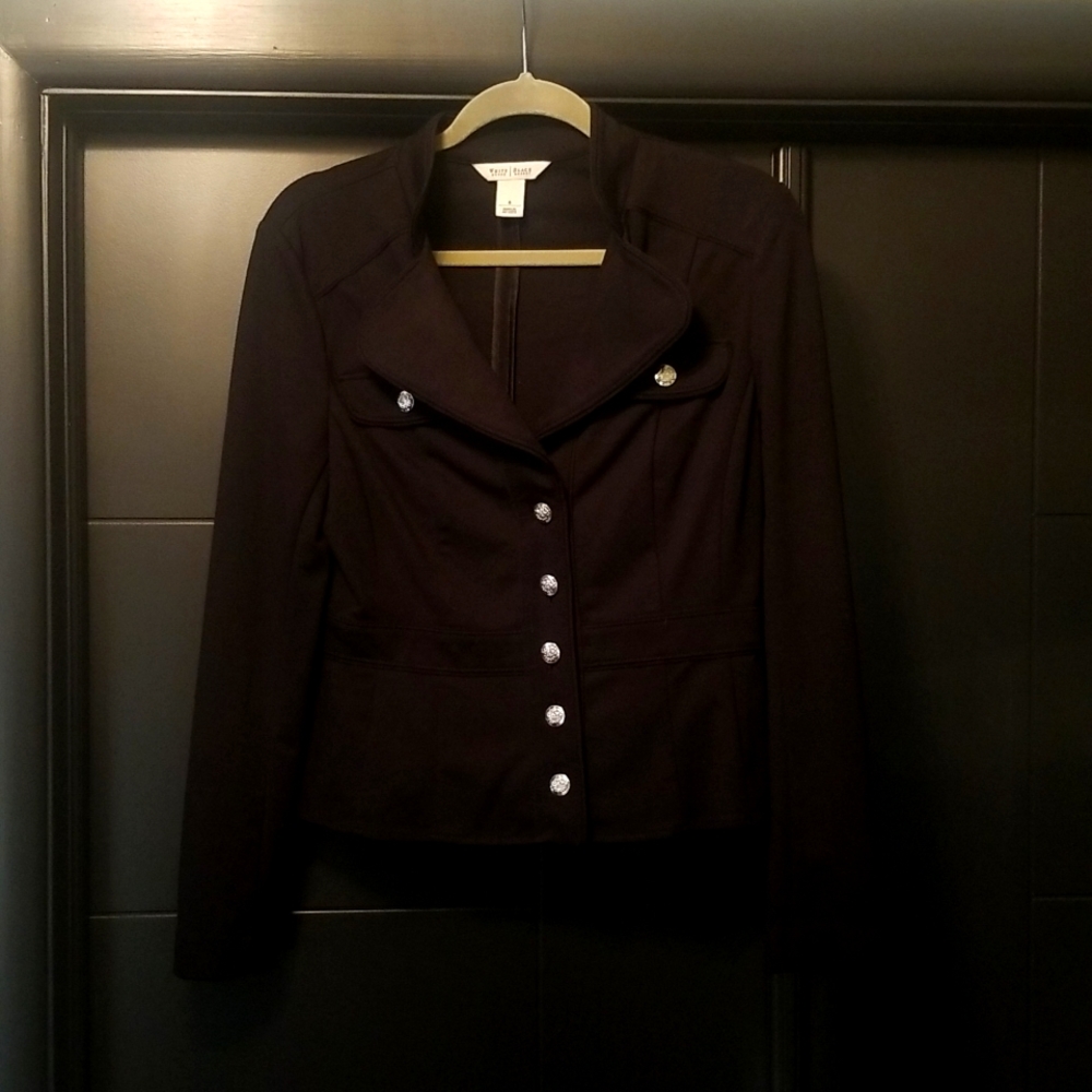 Black military-style jacket